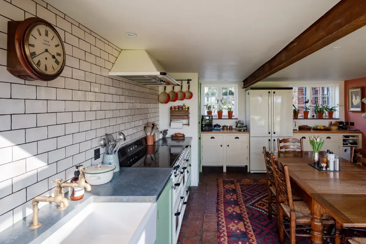 A Mint-Green Kitchen in a 16th-Century English Country House 9 16th-century-country-house-england