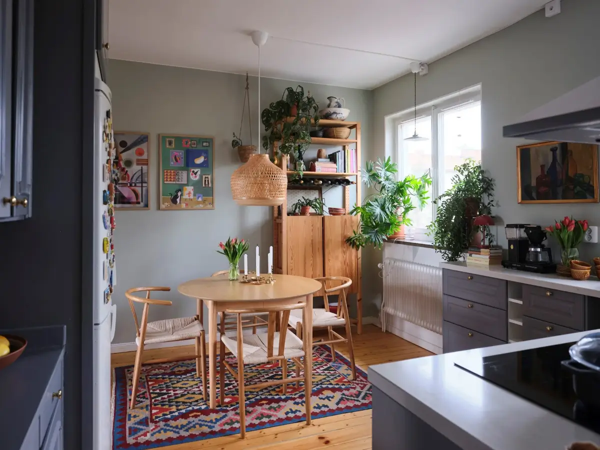 Green Tones, Plants, and Midcentury Design in a 1940s Apartment 14 1940-apartment-spacious-kitchen-nordroom