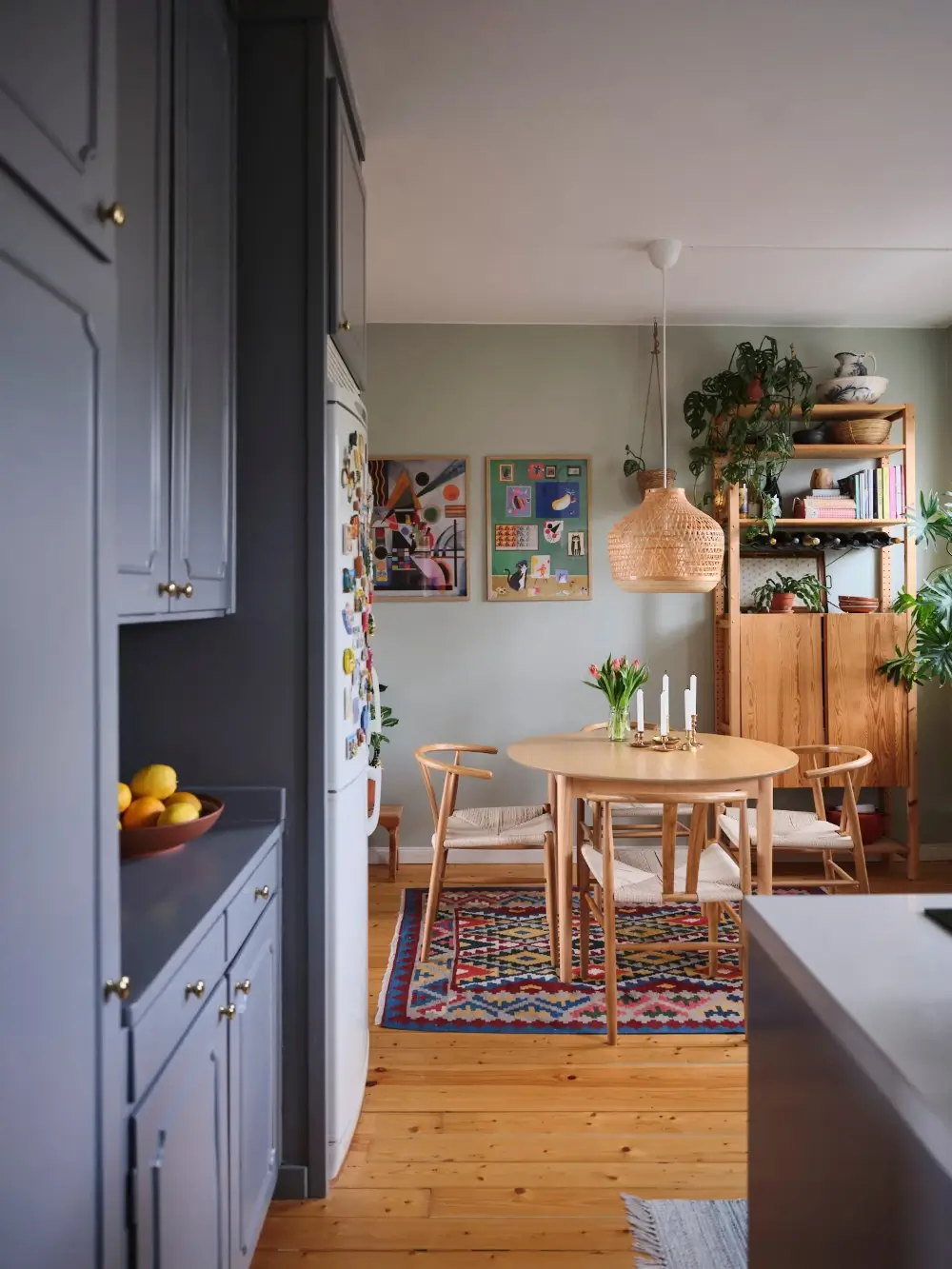Green Tones, Plants, and Midcentury Design in a 1940s Apartment 13 1940-apartment-spacious-kitchen-nordroom