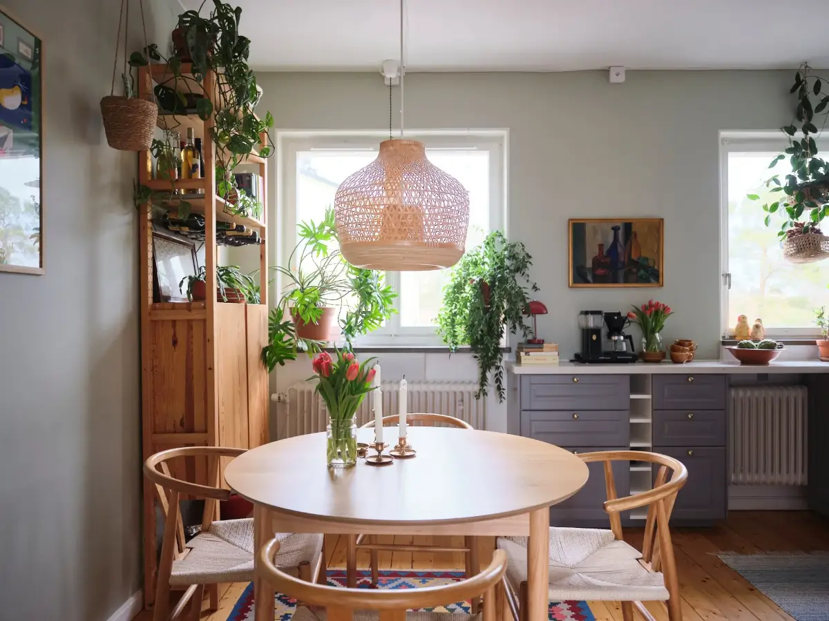 Green Tones, Plants, and Midcentury Design in a 1940s Apartment 8 1940-apartment-spacious-kitchen-nordroom