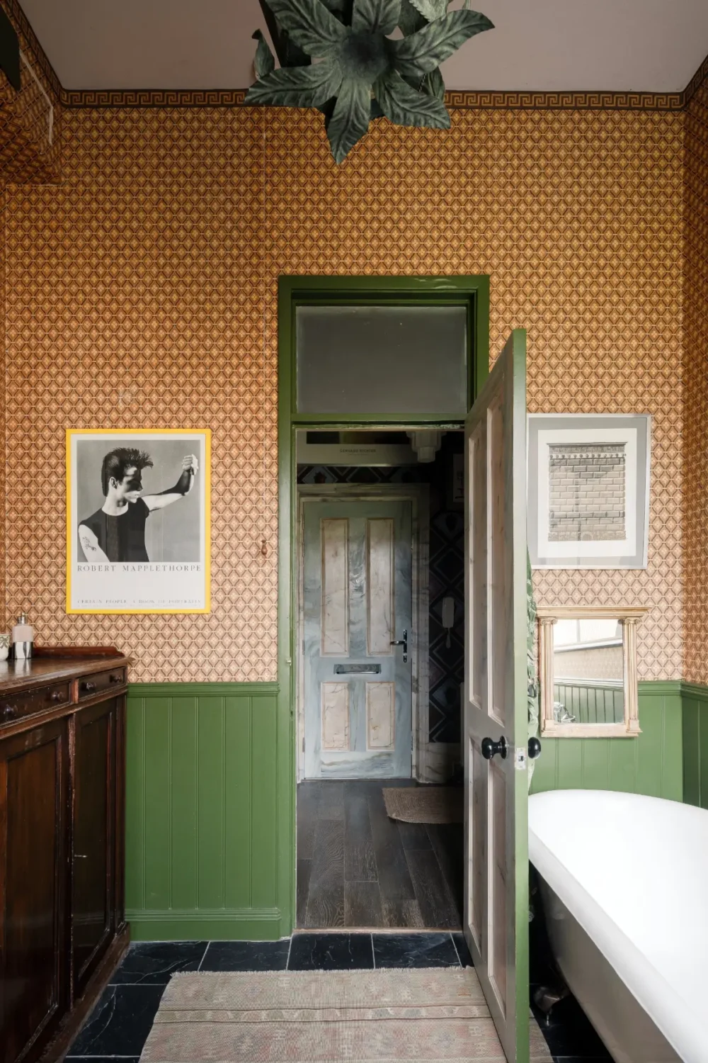 A Pink and Green Color Palette in the Eclectic London Apartment of Two Designers 15 colorful-eclectic-london-apartment-luke-edward-hall-duncan-campbell