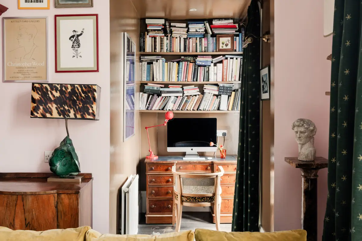 A Pink and Green Color Palette in the Eclectic London Apartment of Two Designers 4 colorful-eclectic-london-apartment-luke-edward-hall-duncan-campbell