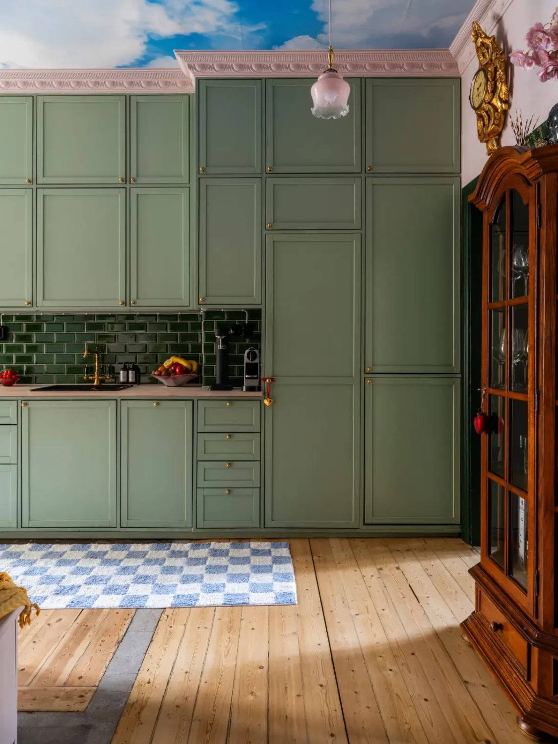 A Stockholm Apartment Color-Drenched in Green, Pink, and Blue Tones 3 cozy-colorful-turn-of-the-century-apartment-stockholm-nordroom