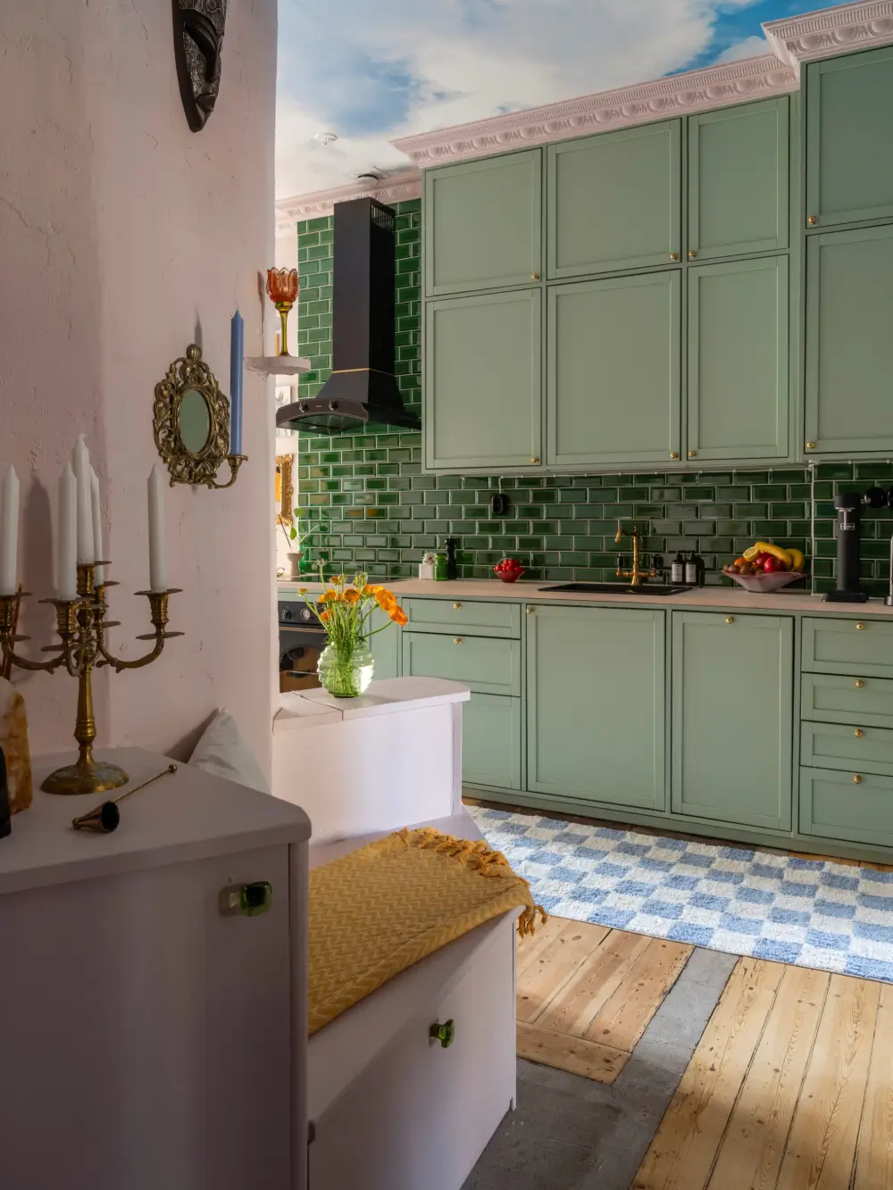 A Stockholm Apartment Color-Drenched in Green, Pink, and Blue Tones 35 cozy-colorful-turn-of-the-century-apartment-stockholm-nordroom