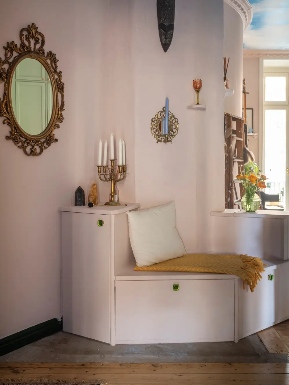 A Stockholm Apartment Color-Drenched in Green, Pink, and Blue Tones 36 cozy-colorful-turn-of-the-century-apartment-stockholm-nordroom