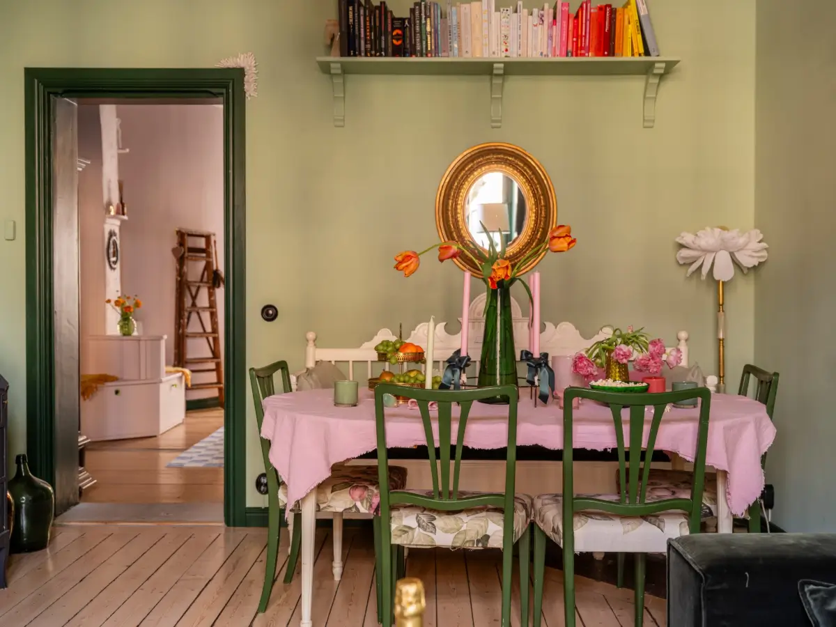 A Stockholm Apartment Color-Drenched in Green, Pink, and Blue Tones 25 cozy-colorful-turn-of-the-century-apartment-stockholm-nordroom