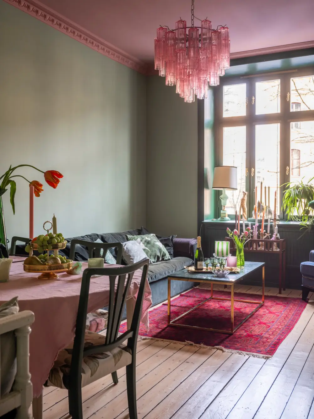 A Stockholm Apartment Color-Drenched in Green, Pink, and Blue Tones 21 cozy-colorful-turn-of-the-century-apartment-stockholm-nordroom