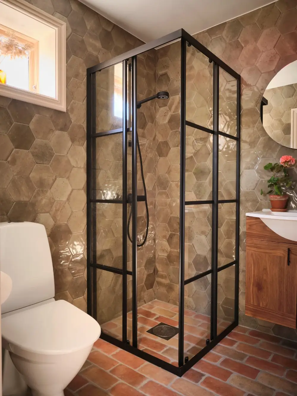 A Cozy Wooden Guest House with a Brick Floor at a Swedish Country Estate 19 cozy-guesthouse-stone-floor-wallpaper-swedish-island-home-nordroom