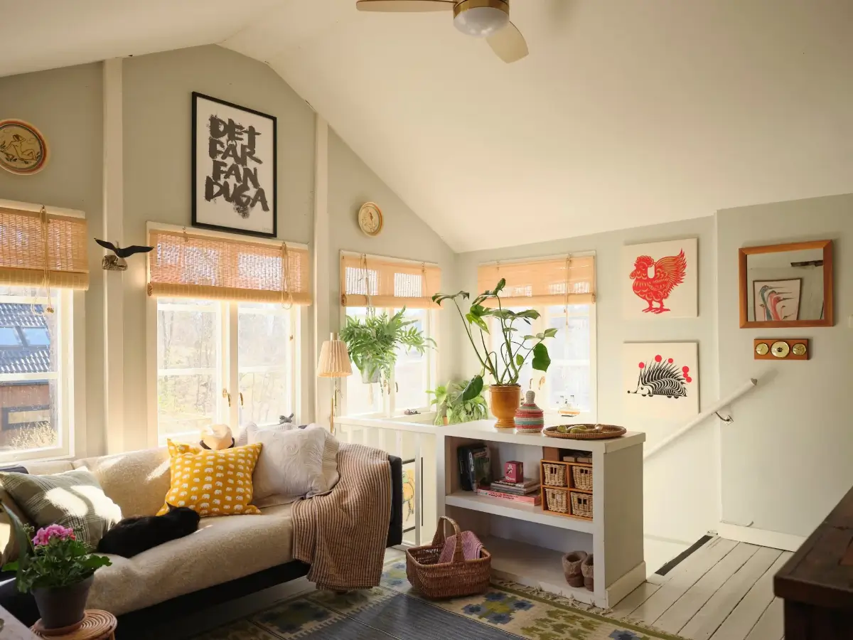 A Cozy Wooden Guest House with a Brick Floor at a Swedish Country Estate 42 cozy-guesthouse-stone-floor-wallpaper-swedish-island-home-nordroom