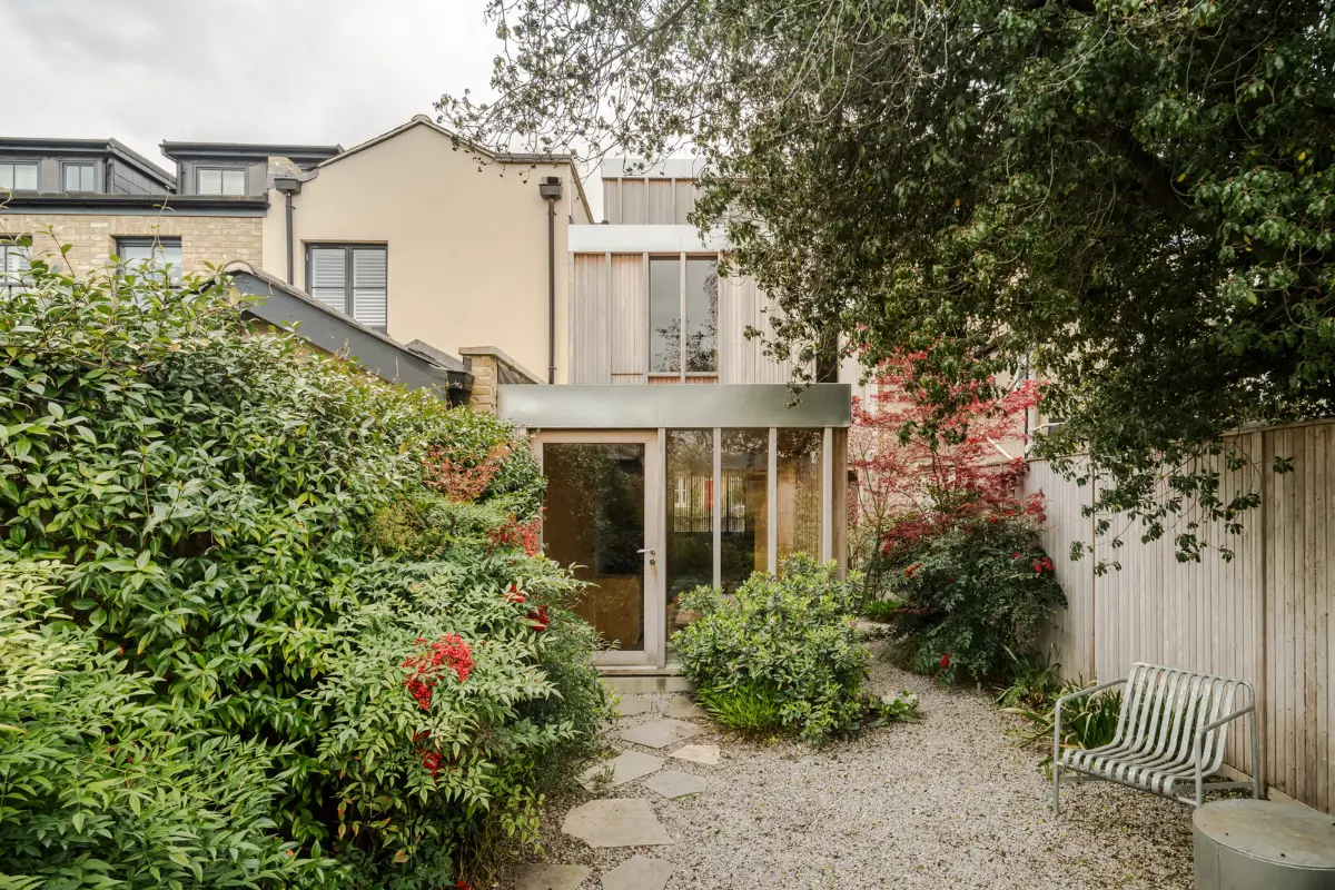 Spruce, Polished Concrete, and Terrazzo in an Architect-Designed London Home 22 modern-london-house-spruce-interiors-lush-garden