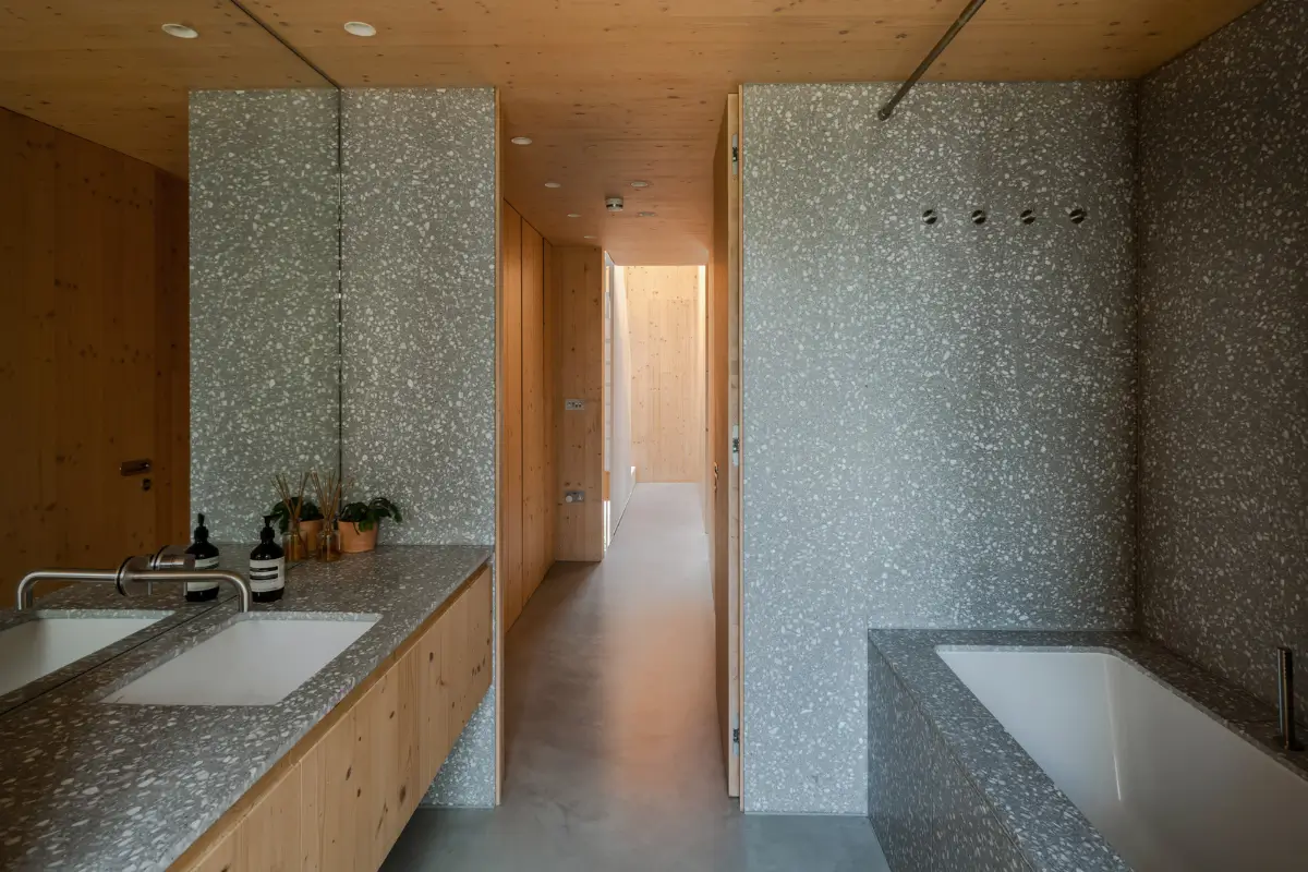 Spruce, Polished Concrete, and Terrazzo in an Architect-Designed London Home 16 modern-london-house-spruce-interiors-lush-garden