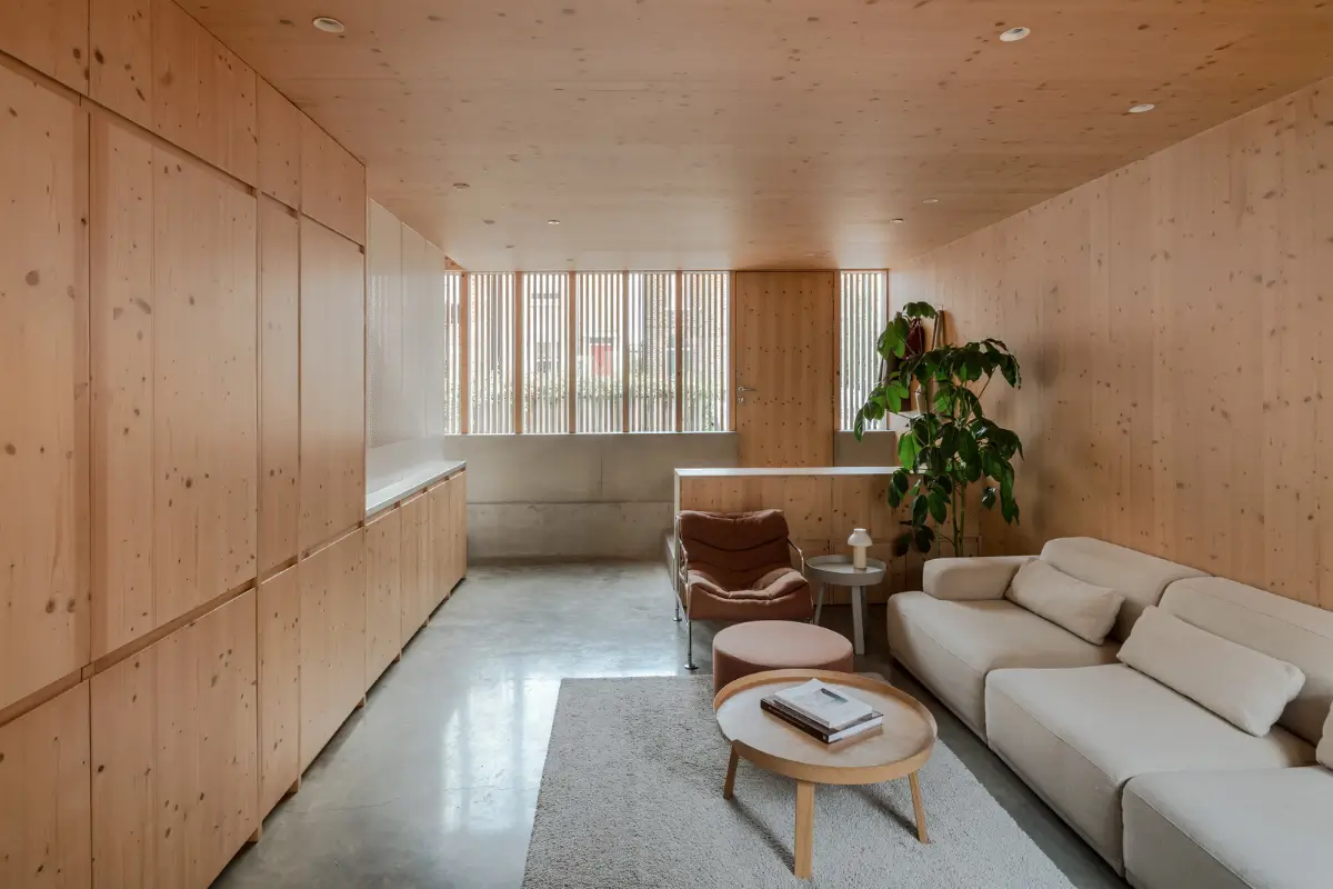 Spruce, Polished Concrete, and Terrazzo in an Architect-Designed London Home 9 modern-london-house-spruce-interiors-lush-garden