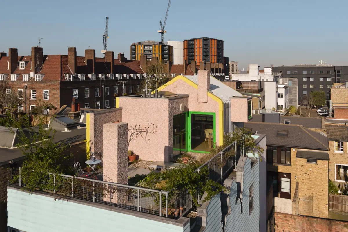 An Abundance of Color in a Unique and Playful London House 40 playful-colorful-architect-designed-blue-house-london
