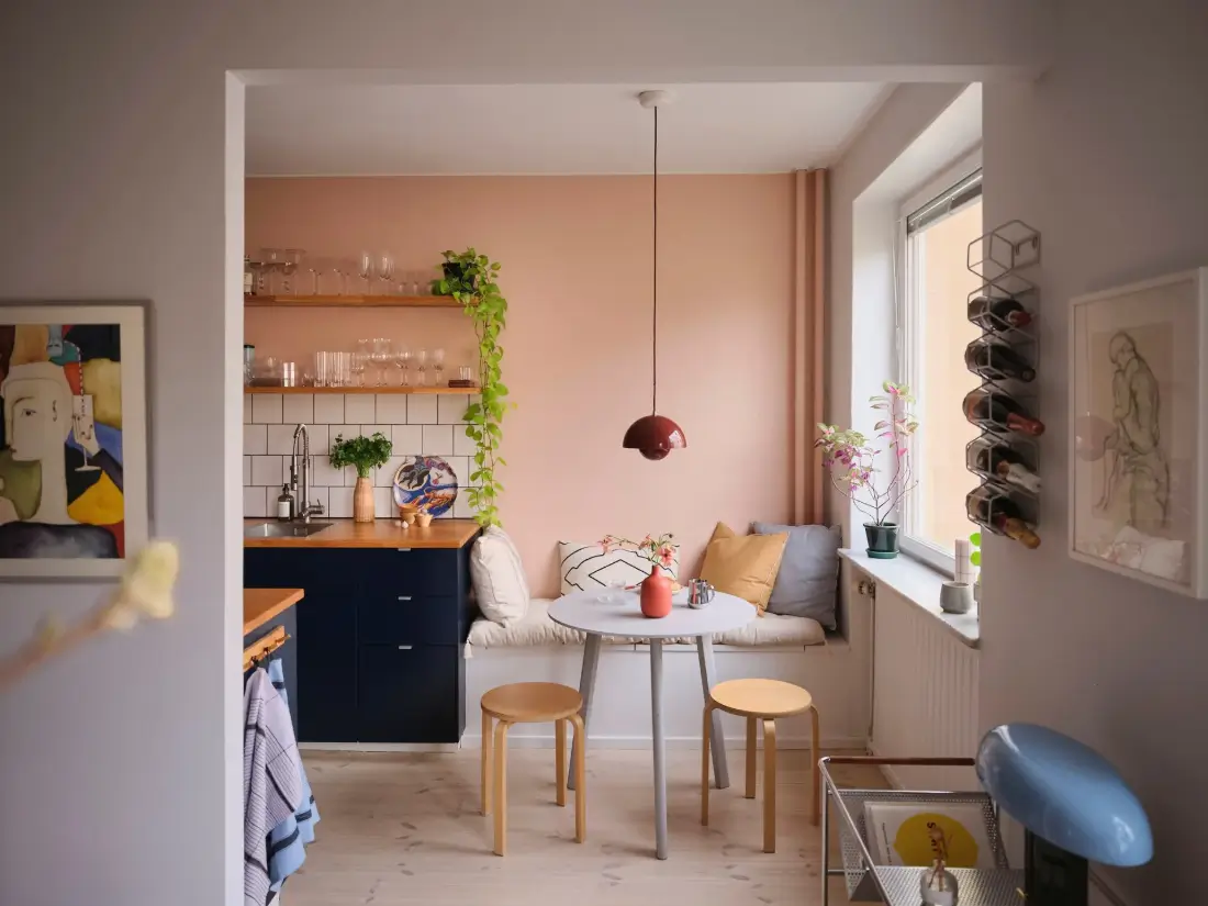 A Light 1940s Apartment with a Blue and Pink Kitchen 8 stockholm-apartment-pink-blue-kitchen-nordroom