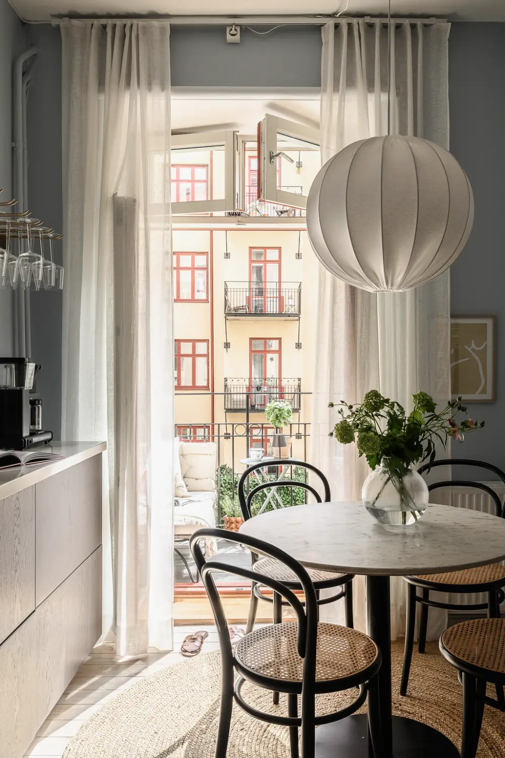Soft Blue walls and a Spacious Kitchen in a Swedish Studio Apartment 15 turn-of-the-century-studio-apartment-spacious-kitchen-nordroom
