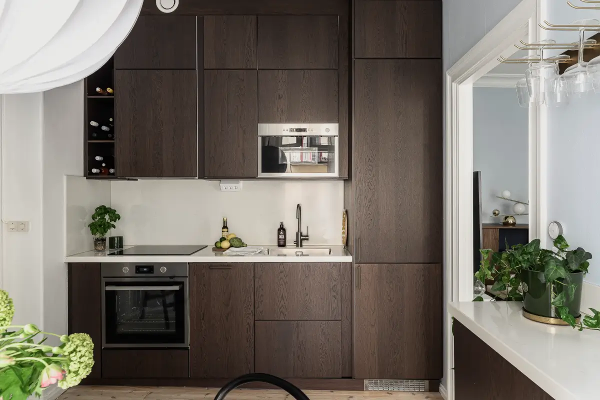 Soft Blue walls and a Spacious Kitchen in a Swedish Studio Apartment 18 turn-of-the-century-studio-apartment-spacious-kitchen-nordroom