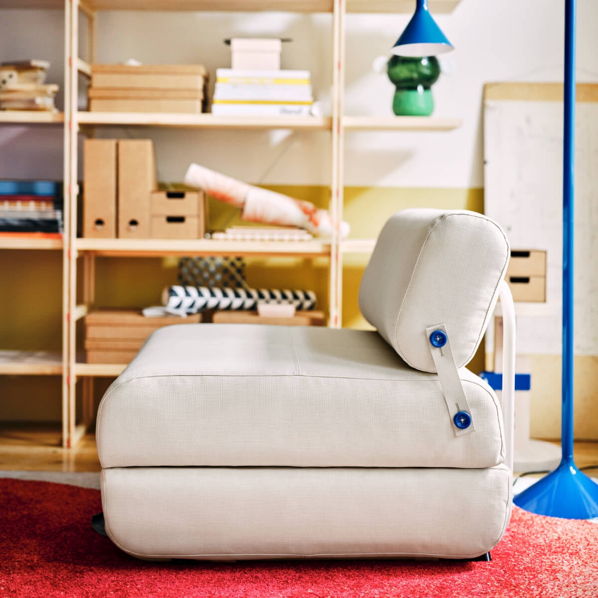 IKEA PS 2026: 44 Products with Playful Functionality (Full Collection) 20 IKEA-PS-2026-sleeper-chair-white-blue-nordroom