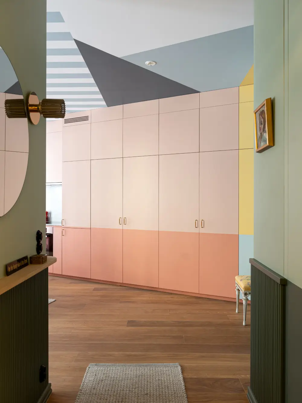 Striped Ceilings and Color-Blocking Walls in a Stockholm Apartment 6 colorful-ground-floor-apartment-private-terrace-stockholm-nordroom