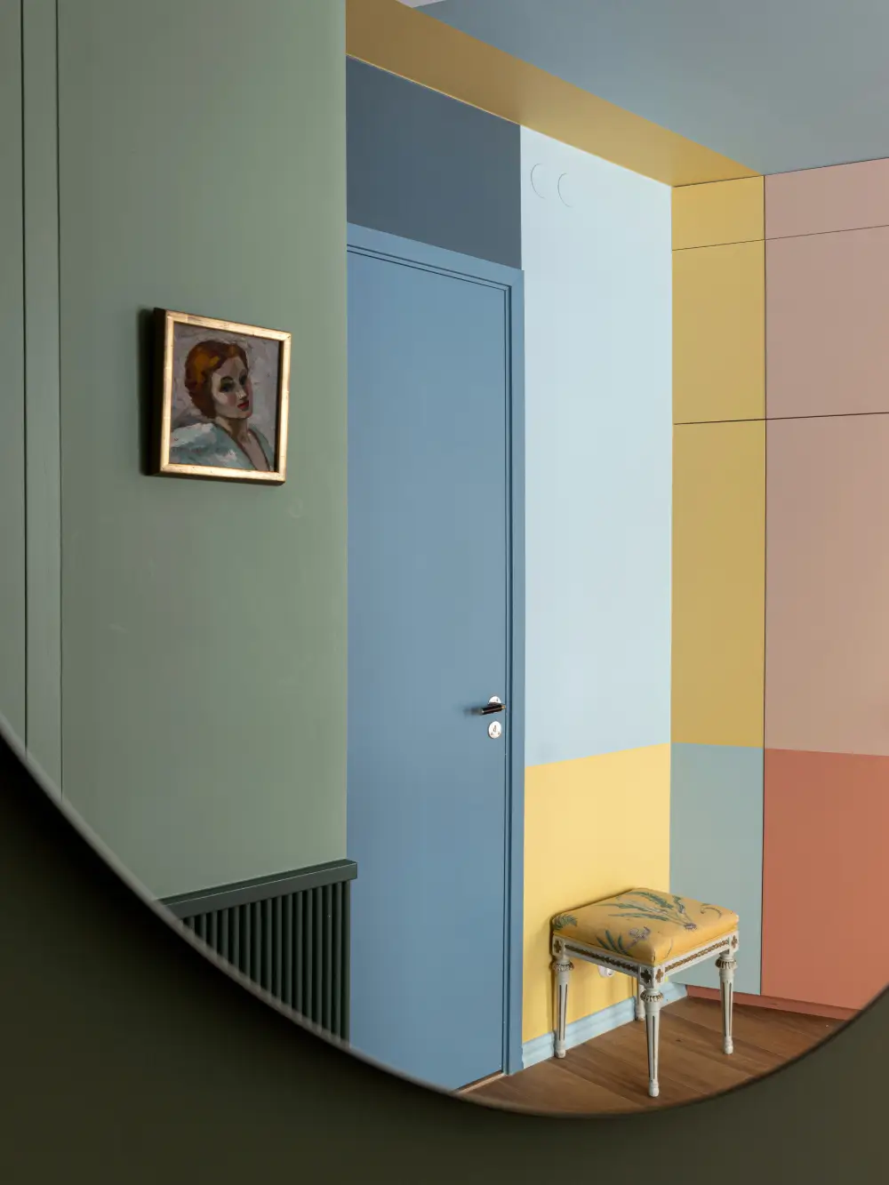 Striped Ceilings and Color-Blocking Walls in a Stockholm Apartment 26 colorful-ground-floor-apartment-private-terrace-stockholm-nordroom