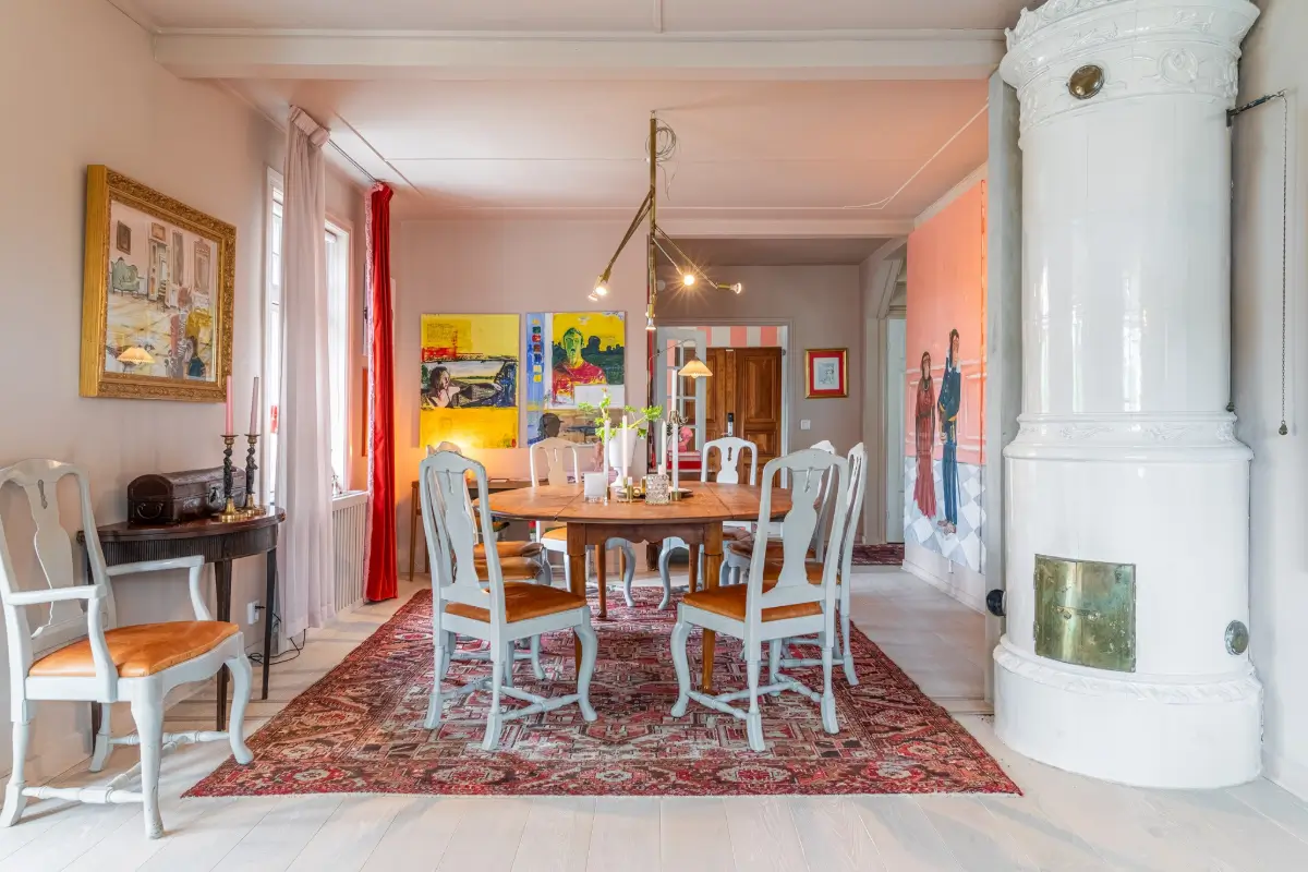 Antiques, Josef Frank Patterns, and Colorful Art in a Light Swedish Villa 1 colorful-home-west-coast-sweden-nordroom
