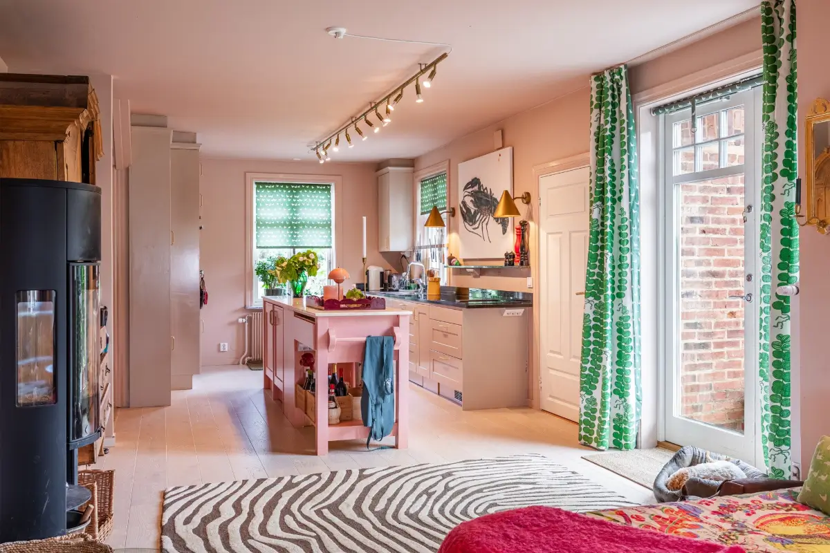 Antiques, Josef Frank Patterns, and Colorful Art in a Light Swedish Villa 9 colorful-home-west-coast-sweden-nordroom
