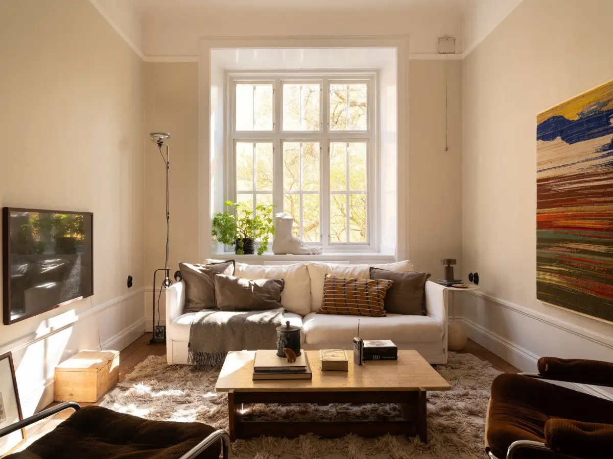 Dark Oiled Floorboards and Muted Tones Turn This Apartment Into a Warm Home 2 cozy-stockholm-apartment-green-accents-nordroom