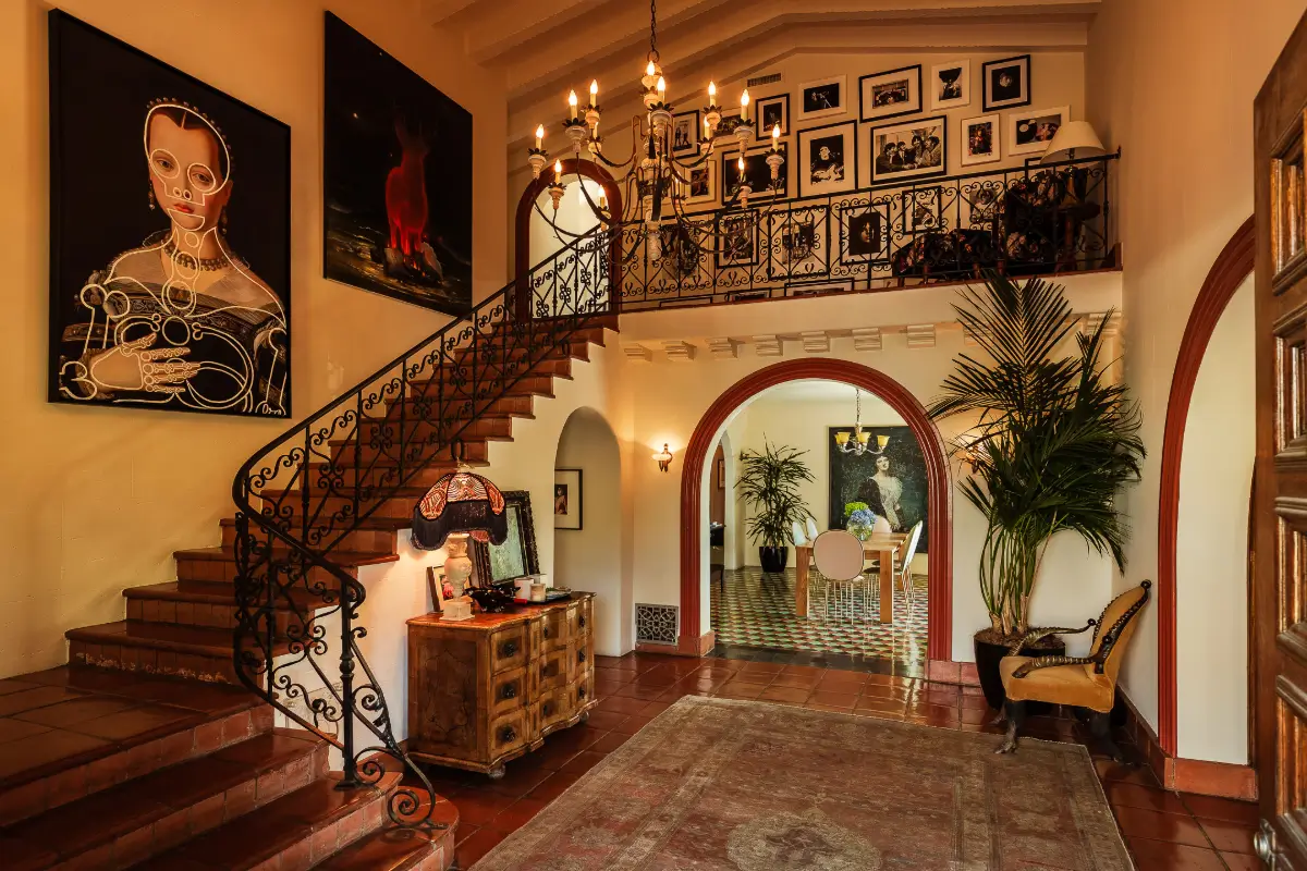 Old World Charm and Modern Comforts in a Pink Spanish-Style Los Feliz Villa 3 pink-1920s-spanish-revival-villa-los-feliz-nordroom