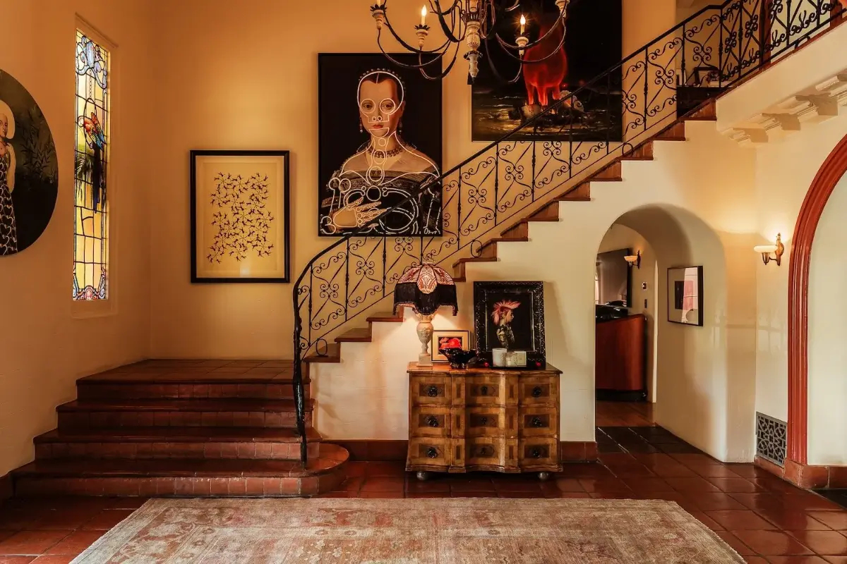Old World Charm and Modern Comforts in a Pink Spanish-Style Los Feliz Villa 4 pink-1920s-spanish-revival-villa-los-feliz-nordroom