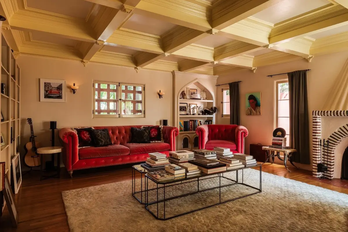 Old World Charm and Modern Comforts in a Pink Spanish-Style Los Feliz Villa 16 pink-1920s-spanish-revival-villa-los-feliz-nordroom