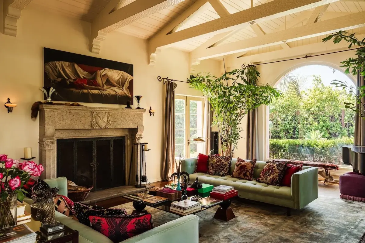 Old World Charm and Modern Comforts in a Pink Spanish-Style Los Feliz Villa 10 pink-1920s-spanish-revival-villa-los-feliz-nordroom