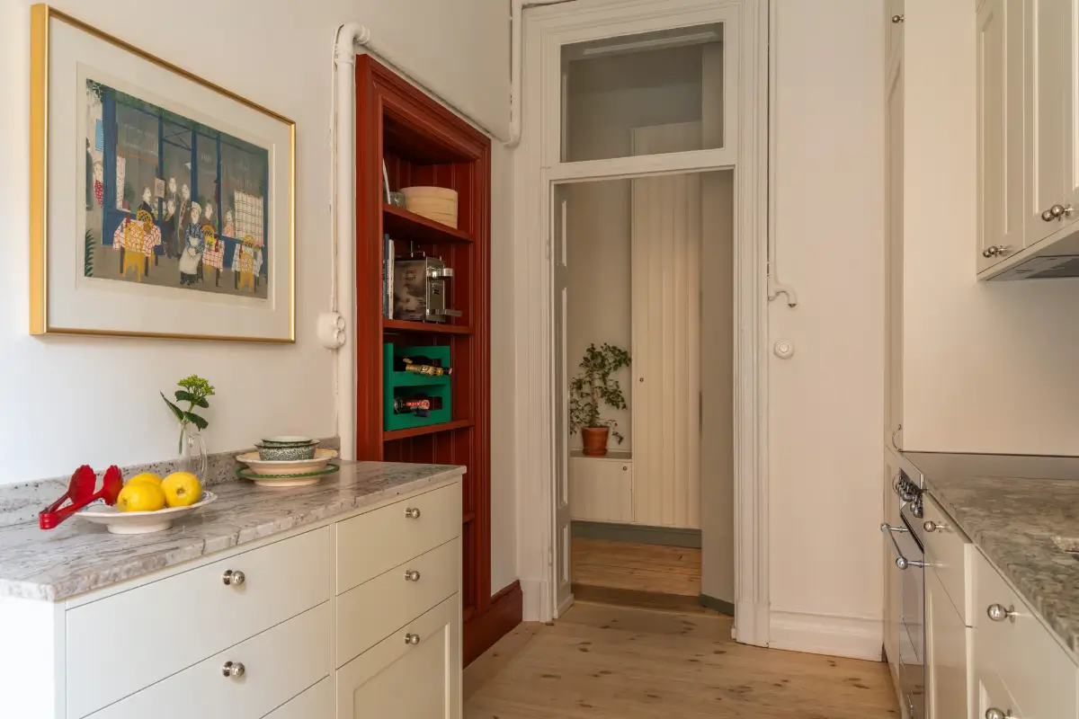 Period Features and Scandinavian Design Furniture in a Serene Stockholm Apartment 24 red-beige-green-tones-19th-century-apartment-stockholm-nordroom