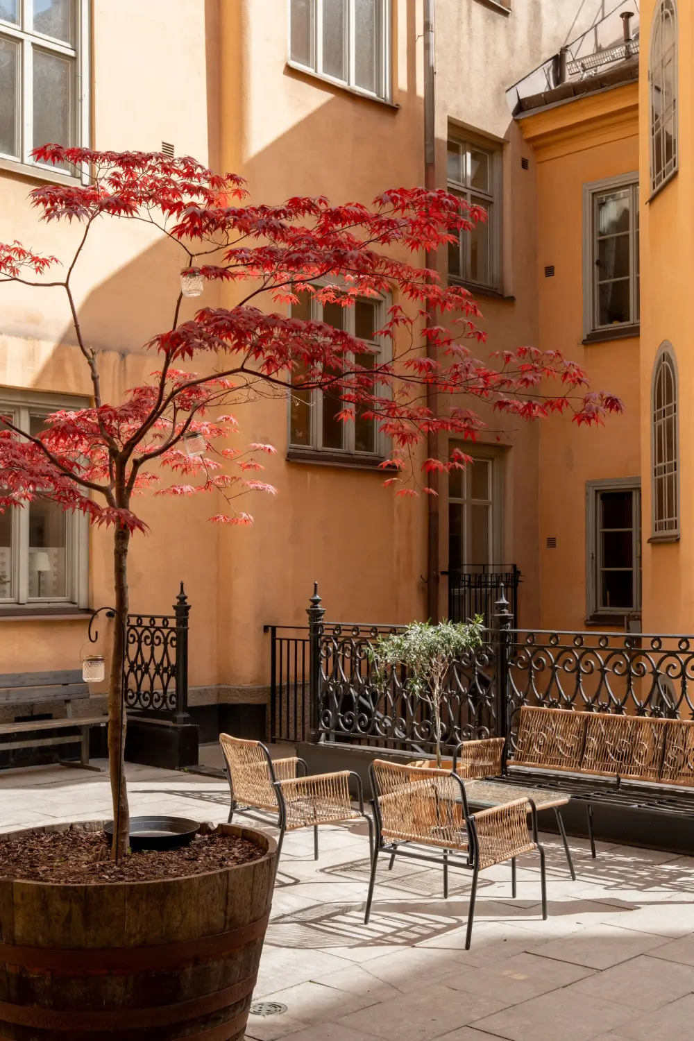 Period Features and Scandinavian Design Furniture in a Serene Stockholm Apartment 38 red-beige-green-tones-19th-century-apartment-stockholm-nordroom