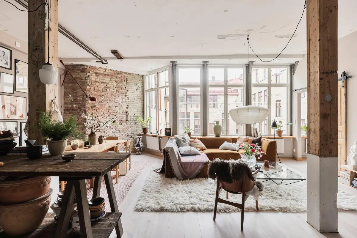 Industrial Character and an Open-Plan Living Space in a Unique Swedish Apartment 1 swedish-apartment-industrial-elements-nordroom