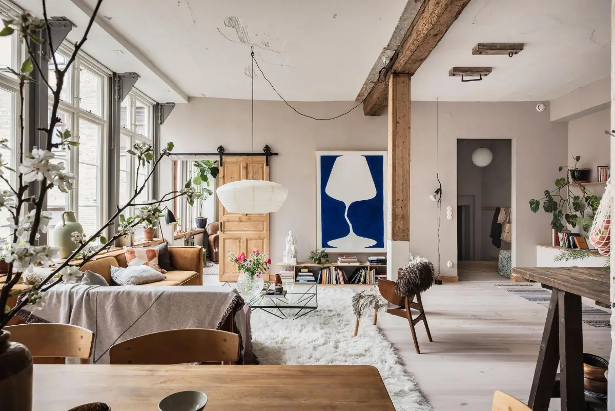 Industrial Character and an Open-Plan Living Space in a Unique Swedish Apartment 3 swedish-apartment-industrial-elements-nordroom