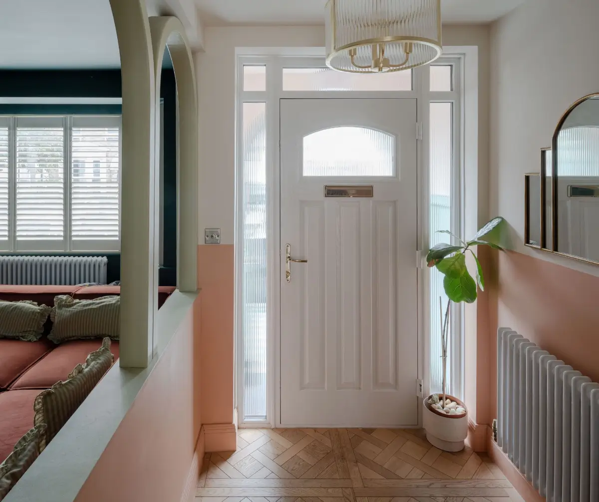 Terrazzo and a Soft Peach and Sage Green Palette in an Art Deco-Inspired London Home 9 colorful-extended-family-home-london