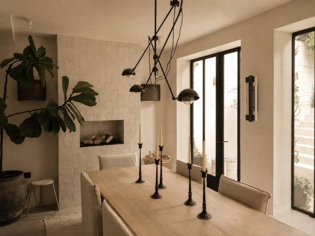 An Elegant Georgian Townhouse Pairs Original Features with Contemporary Living 14 serene-elegant-interiors-georgian-townhouse-london