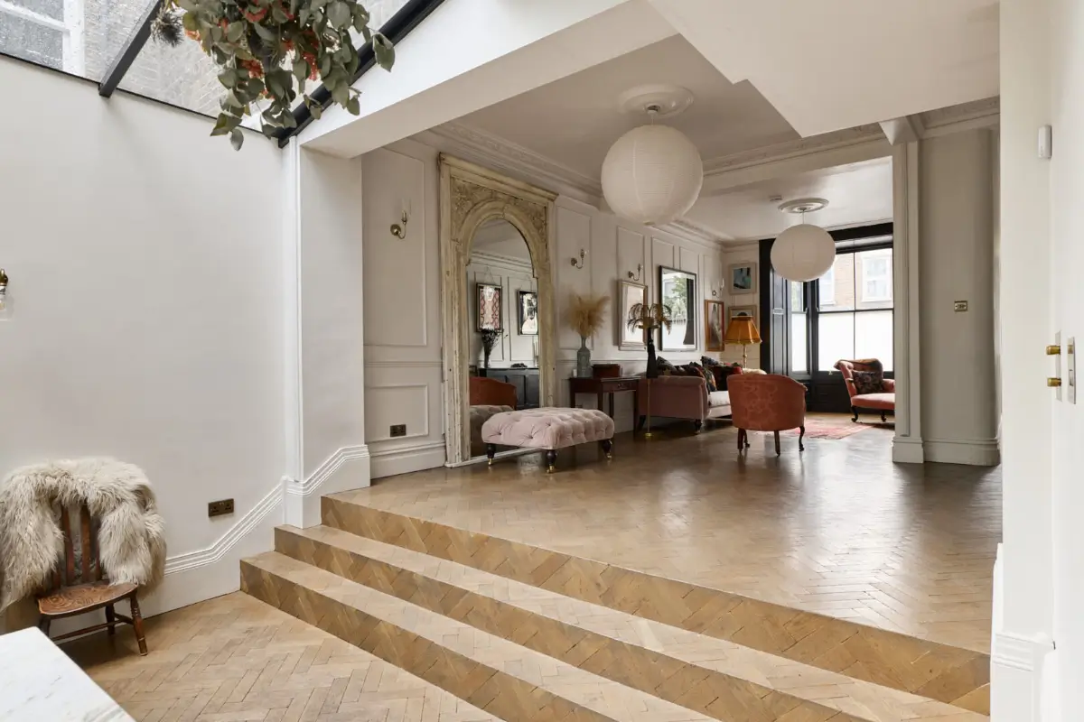 A Double-Height Kitchen Extension & House of Hackney Wallpaper in a London Townhouse 16 spectacular-double-height-kitchen-extension-floral-wallpapers-victorian-townhouse-london-nordroom