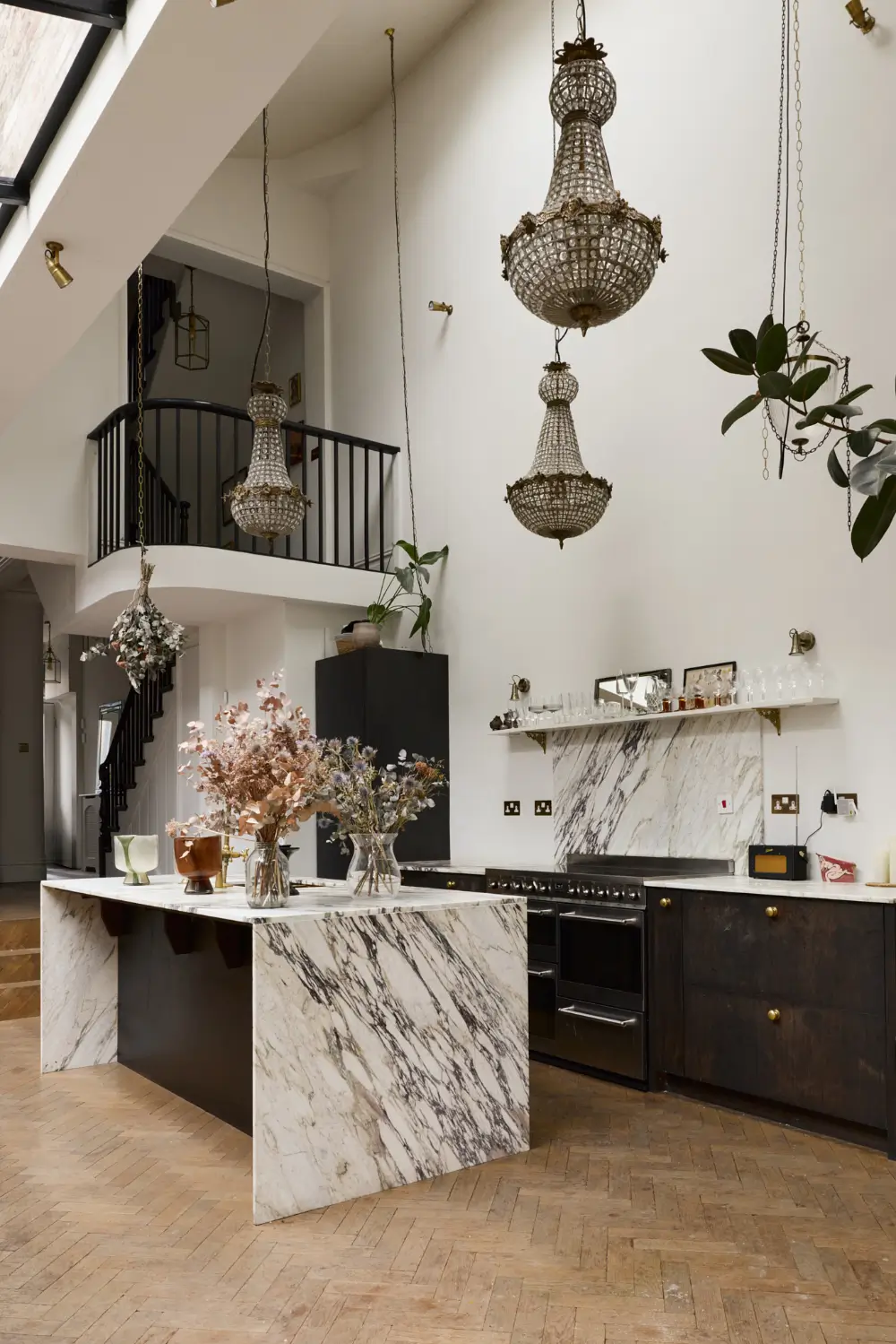 A Double-Height Kitchen Extension & House of Hackney Wallpaper in a London Townhouse 13 spectacular-double-height-kitchen-extension-floral-wallpapers-victorian-townhouse-london-nordroom