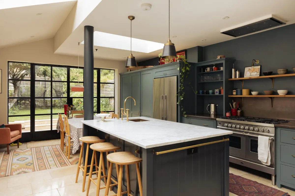 An Extended Victorian Family Home with a Blue deVOL Kitchen 2 renovated-extended-1860s-victorian-house-london-fields