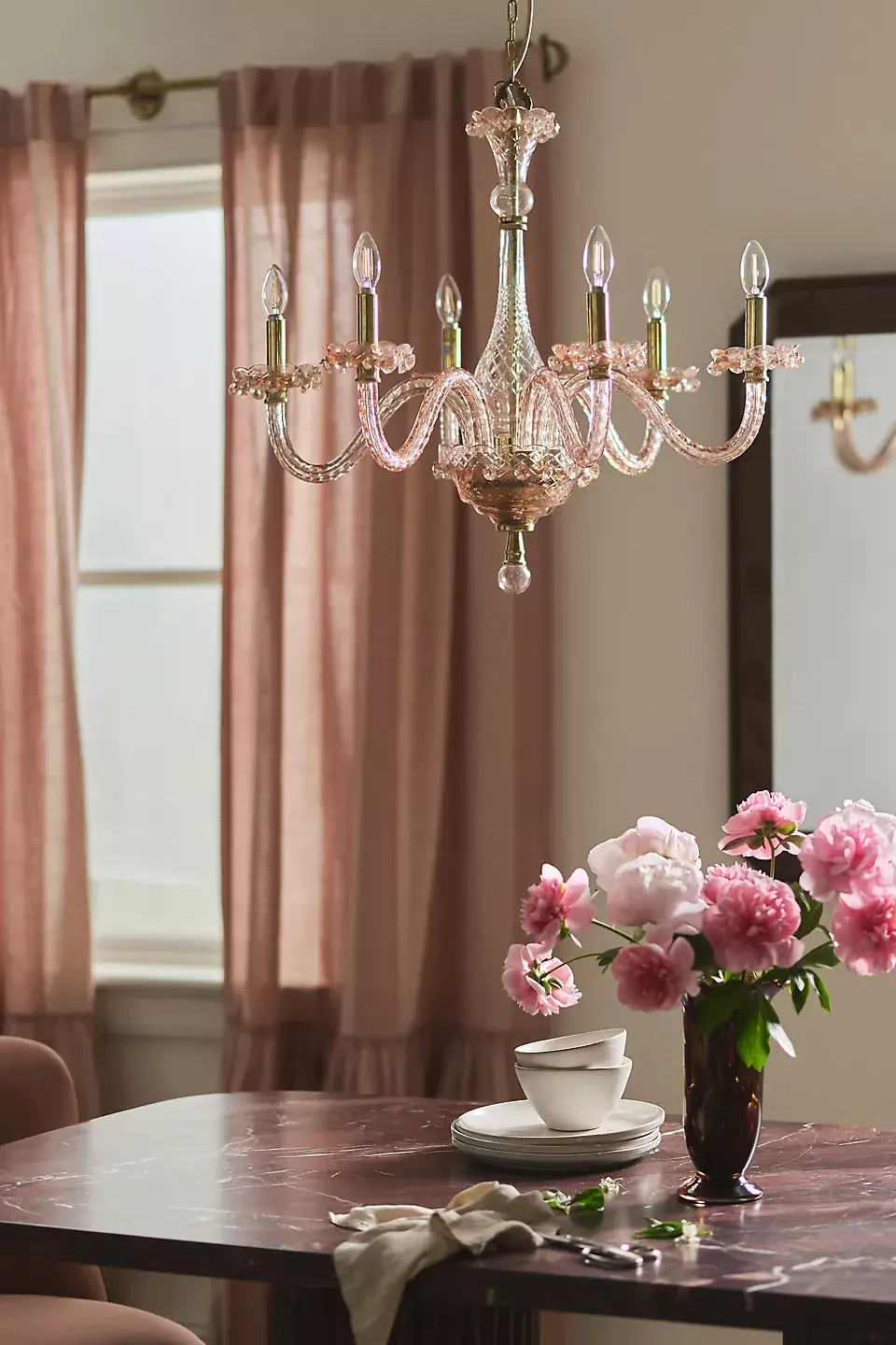 Anthropologie Home Fall Collection 2026: Warm Textures, Playful Prints, & Handcrafted Details 14 Venetian Inspired Colored Glass 6 Arm Chandelier Anthropologie Home Fall Collection 2026: Warm Textures, Playful Prints, & Handcrafted Details