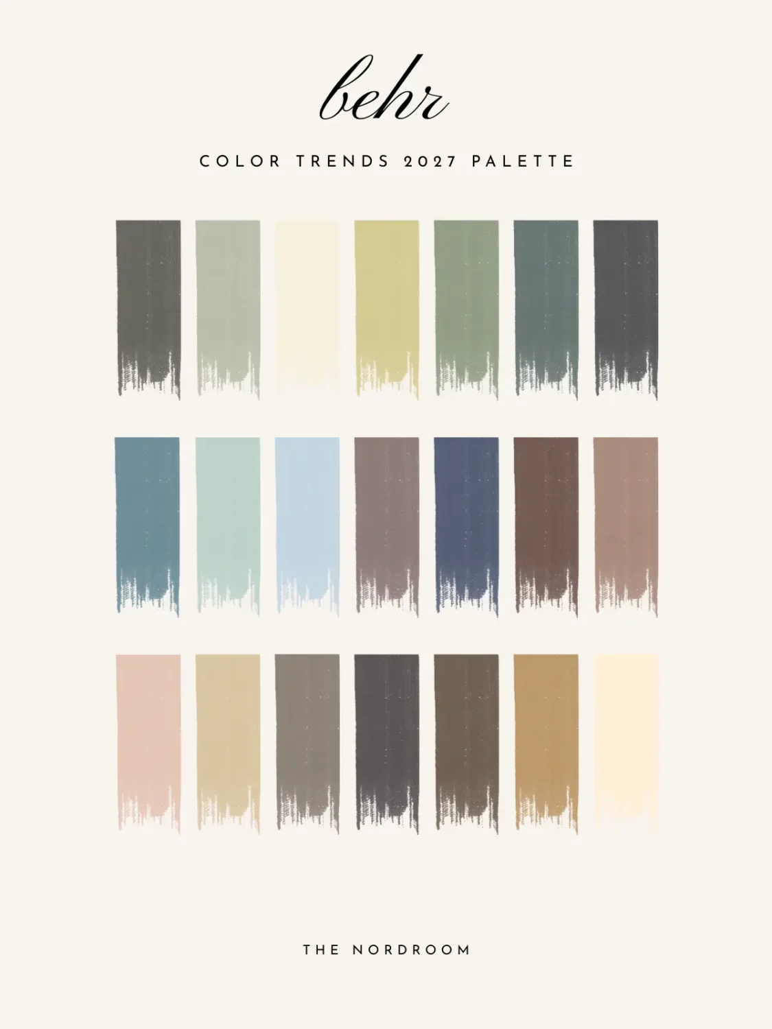 Behr Names Grounded Its 2027 Color of the Year 5 behr color trends 2027 palette nordroom Behr Names Grounded Its 2027 Color of the Year