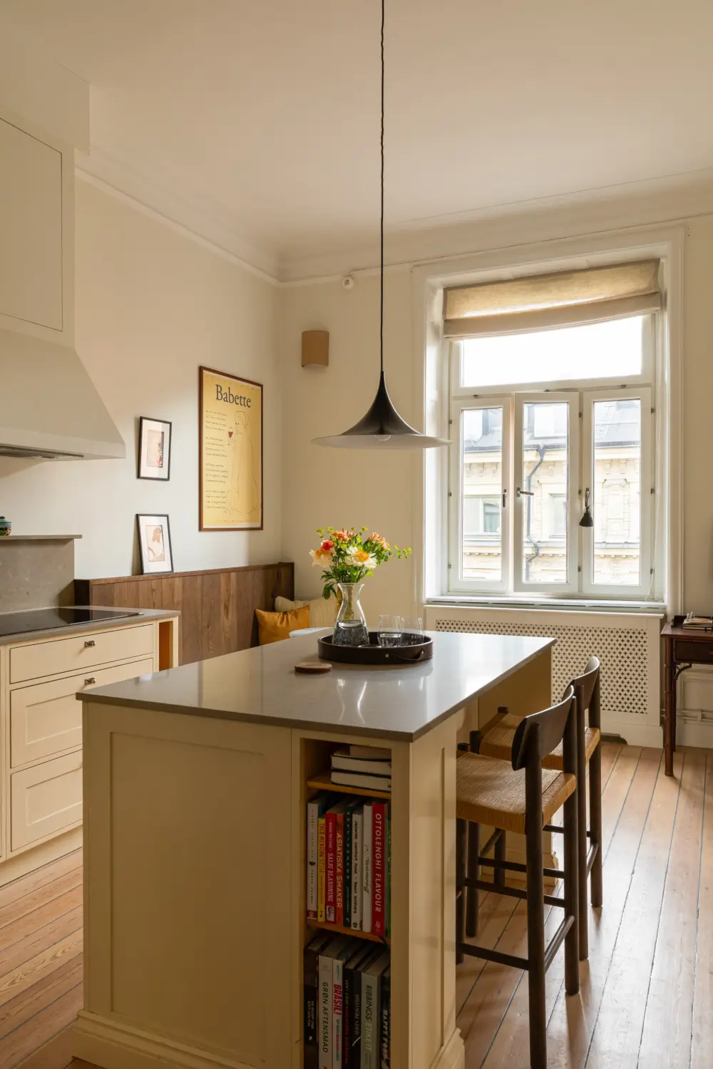 A Rich Burgundy Hall in a Stylishly Renovated Stockholm Apartment 20 butter-yellow-kitchen-period-character-stockholm-apartment-nordroom