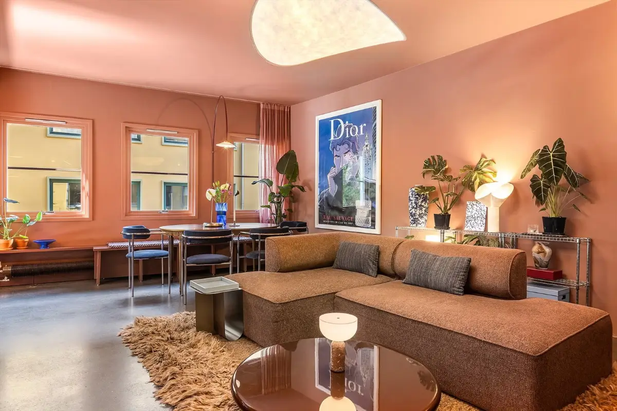 Dark Oak, Terrazzo, and Bold Colors Define This Architect-Designed Oslo Apartment 4 colorful-designer-apartment-oslo-norway