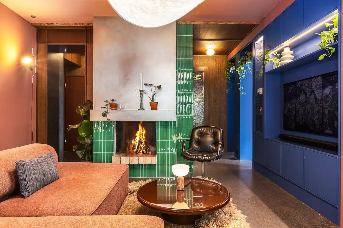 Dark Oak, Terrazzo, and Bold Colors Define This Architect-Designed Oslo Apartment 2 colorful-designer-apartment-oslo-norway