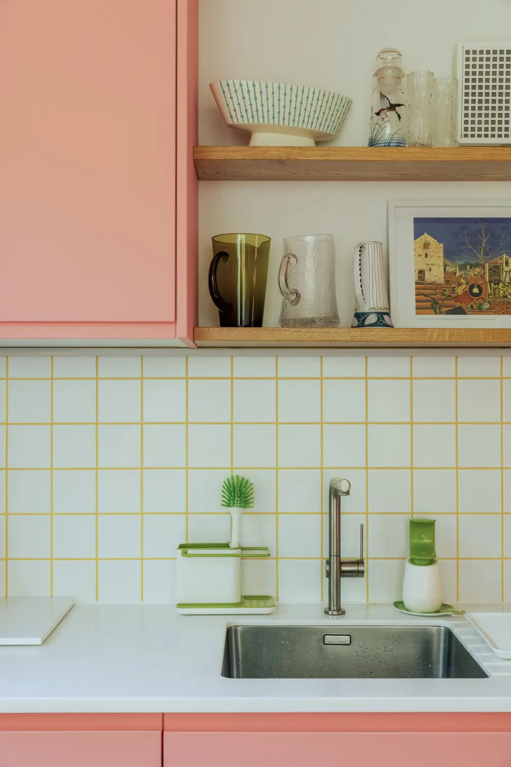 A Pink Kitchen Adds a Cheerful Note to this Light-Filled Modern Home 9 pink-kitchen-modern-loft-style-house-waterside-village-england-nordroom