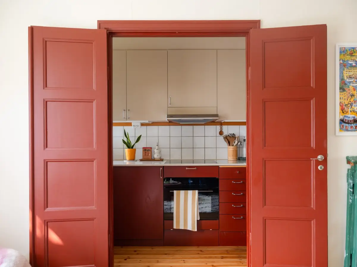 Bright Color Pops and a Red Kitchen in a 1930s Stockholm Apartment 14 unique-red-kitchen-colorful-apartment-stockholm-nordroom