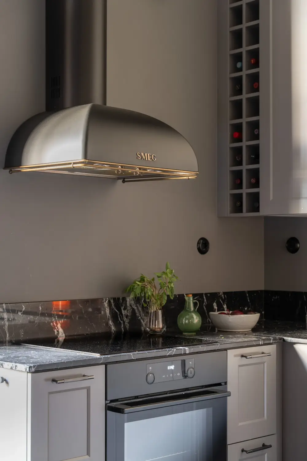 A Small Dark Gray Stockholm Apartment with Period Features and Smart Storage 10 small-color-drenched-gray-apartment-stockholm