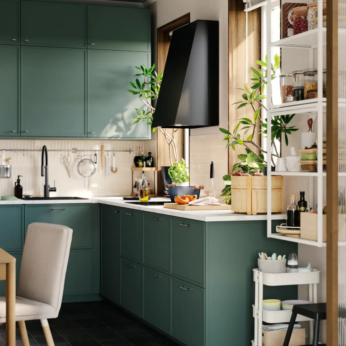 This Cozy Blue Has Been Named Valspar's 2027 Color of the Year 6 soft-blue-kitchen-cabinets-ikea-nordroom