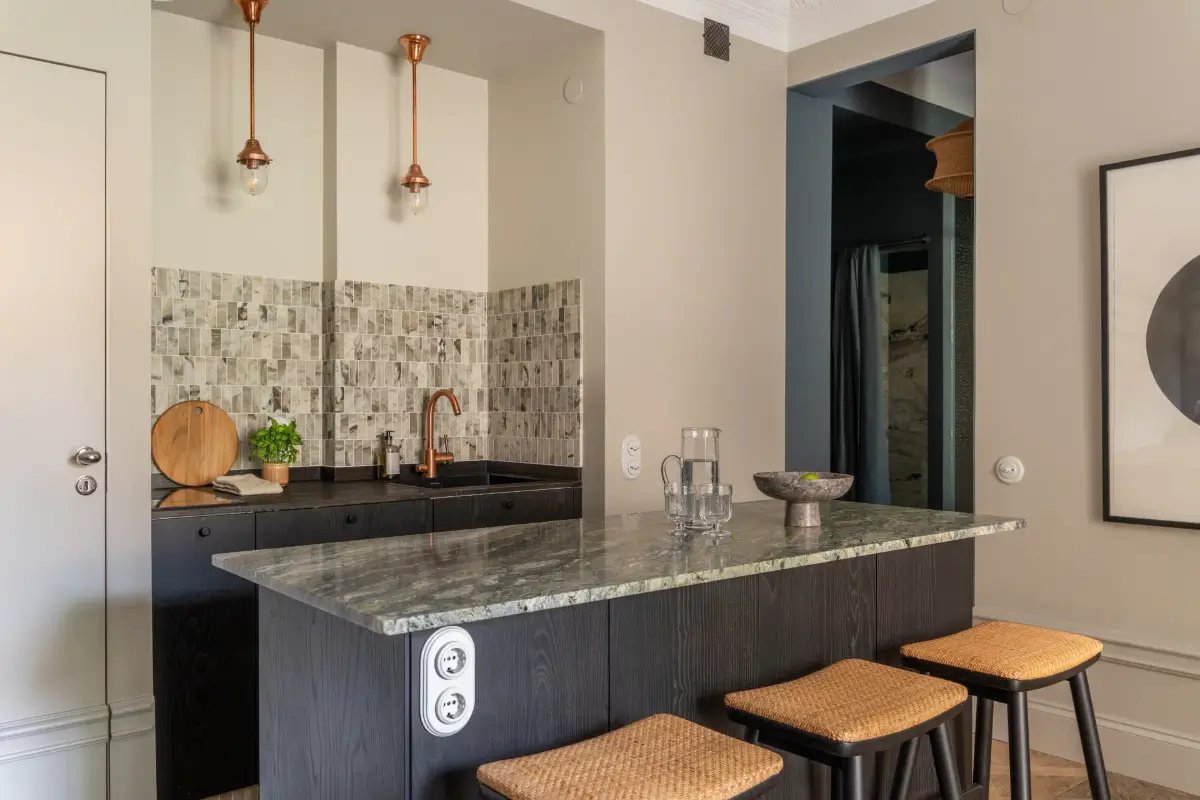 Before & After: Swedish Marble and Muted Tones in a Small Courtyard Apartment 14 before-after-small-ground-floor-apartment-early-20th-century-stockholm