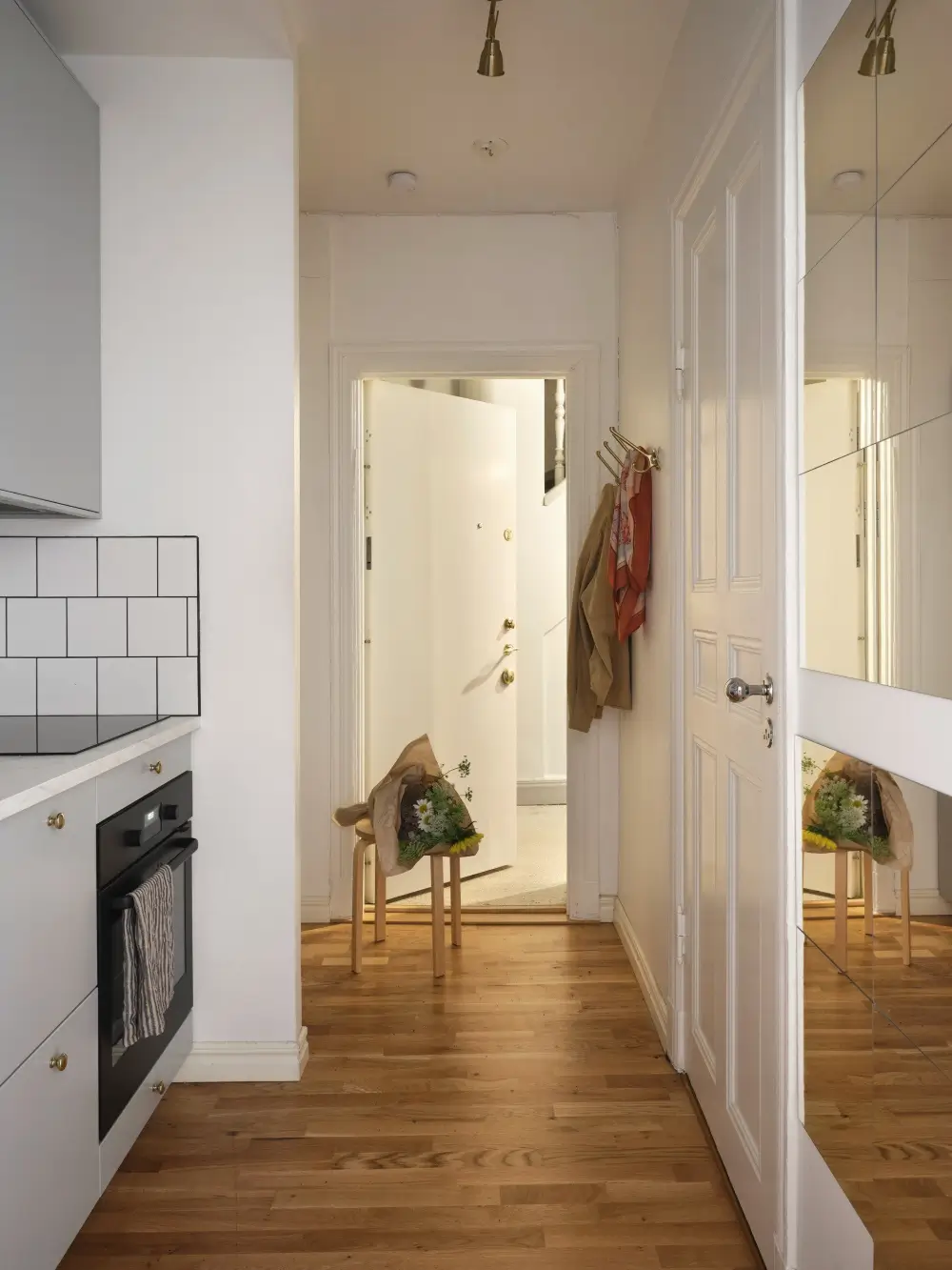 Before & After: Swedish Marble and Muted Tones in a Small Courtyard Apartment 43 before after small stockholm apartment4 Before & After: Swedish Marble and Muted Tones in a Small Courtyard Apartment